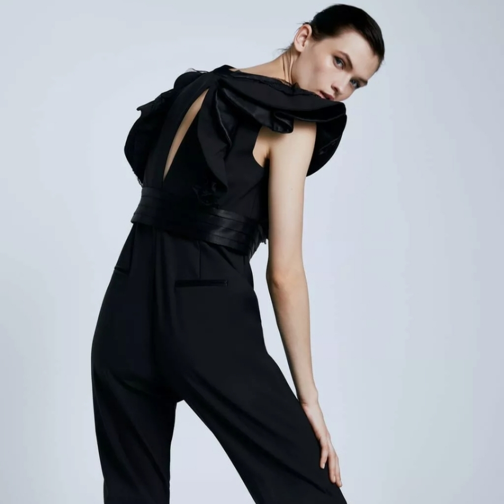 Zara Ruffle Sleeve Jumpsuit - Picture 7 of 7